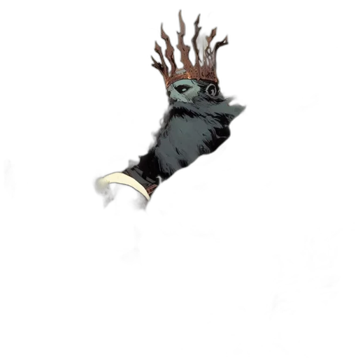 crown, dragon, animal, creature transparent PNG cut-out