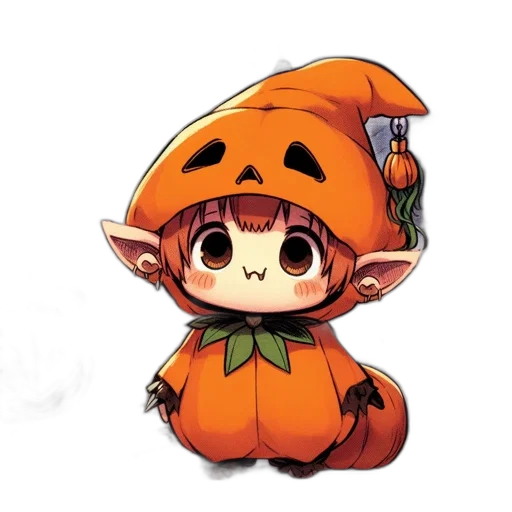creature, mask, staff, hat transparent PNG cut-out