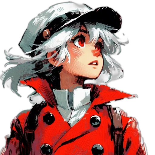 jacket, hat, face, weapon transparent PNG cut-out