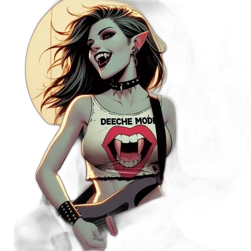comic book art, concept art, cartoon, neon lights transparent PNG cut-out