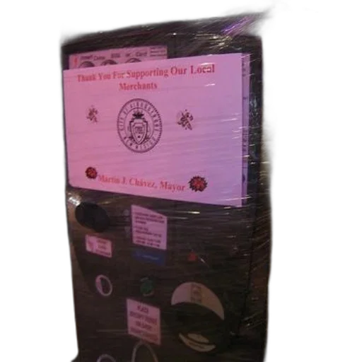 parking, meter, wrapped, plastic transparent PNG cut-out