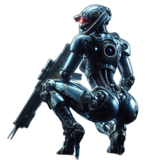 robot, weapon, creature, concept art transparent PNG cut-out