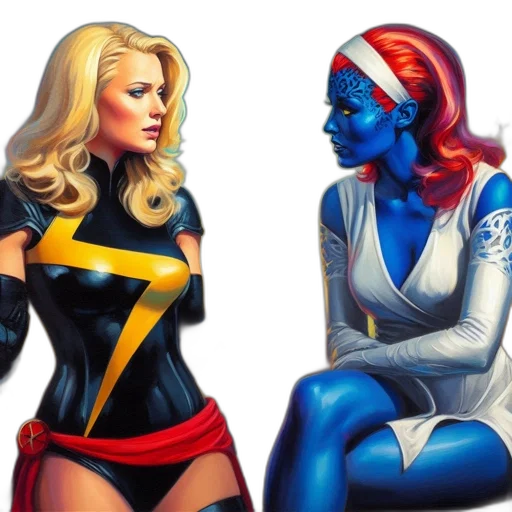 comic book art, concept art, fantasy art, blue transparent PNG cut-out