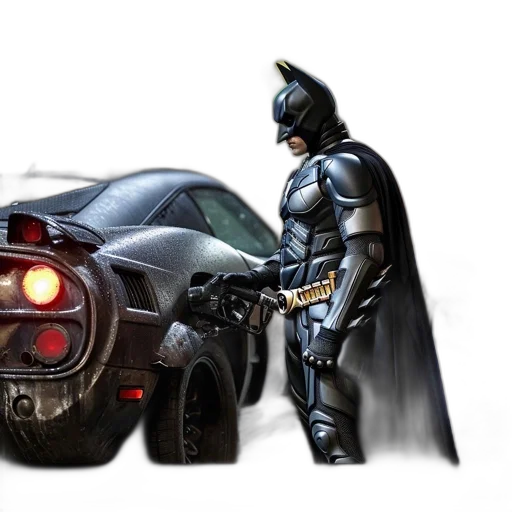 car, comic book art, concept art, photorealistic transparent PNG cut-out