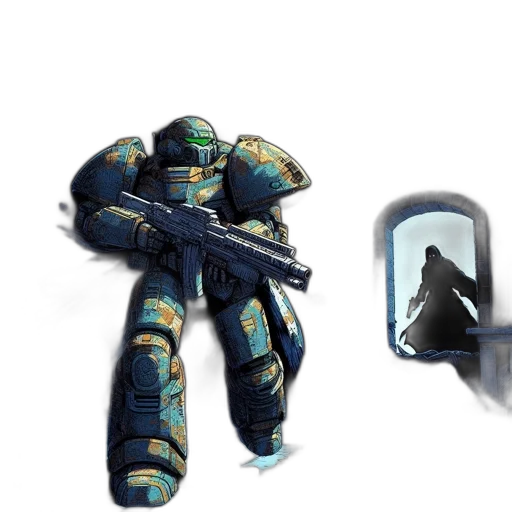 robot, weapon, jacket, mask transparent PNG cut-out