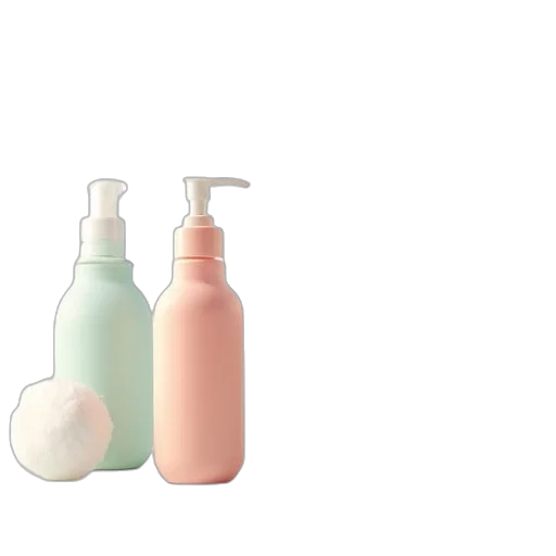 bottle, 3d render, photorealistic, pastel transparent PNG cut-out