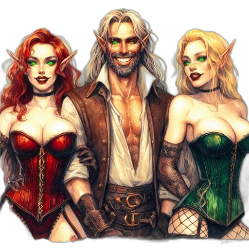 fantasy art, comic book art, concept art, pixel art transparent PNG cut-out