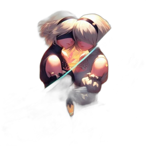 weapon, staff, sword, hair transparent PNG cut-out