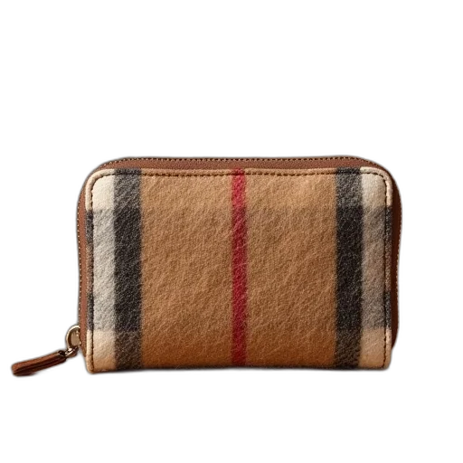 small, check, cashmere, wallet transparent PNG cut-out