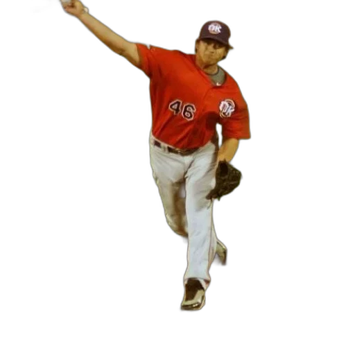 baseball, player, wearing, red transparent PNG cut-out
