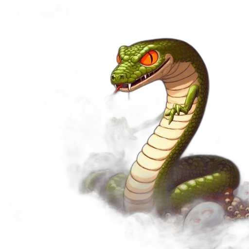 dragon, creature, staff, animal transparent PNG cut-out