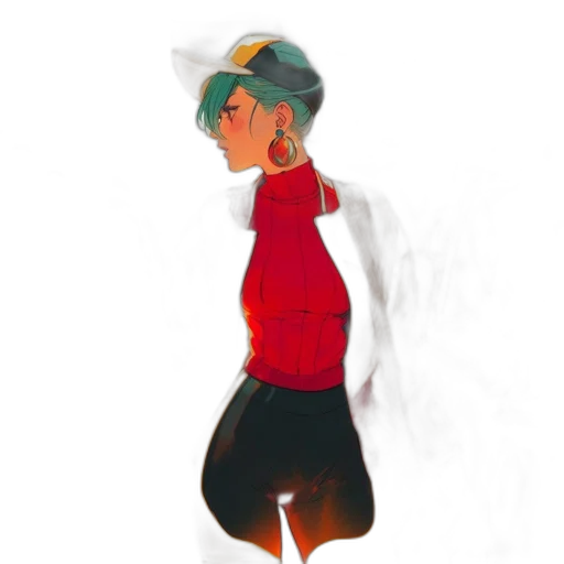 jacket, dress, hat, face transparent PNG cut-out
