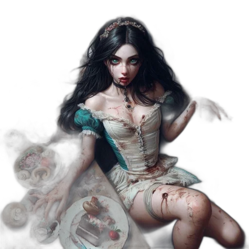 dress, fantasy art, concept art, photorealistic transparent PNG cut-out