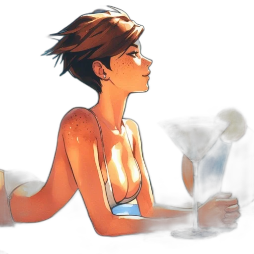watercolor, concept art, comic book art, cartoon transparent PNG cut-out