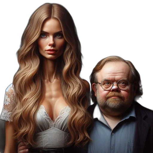 hair, dress, concept art, photorealistic transparent PNG cut-out