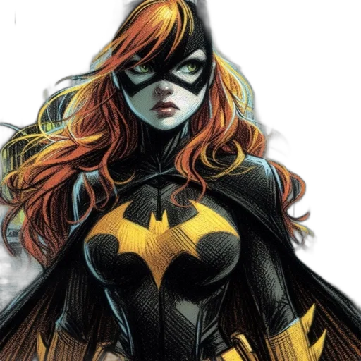 comic book art, concept art, female, character transparent PNG cut-out