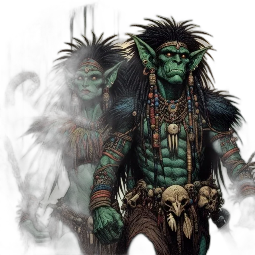 concept art, fantasy art, comic book art, green transparent PNG cut-out