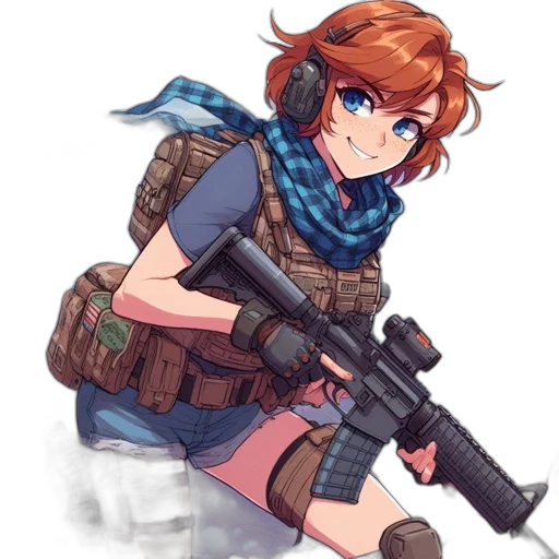 weapon, jacket, animal, staff transparent PNG cut-out