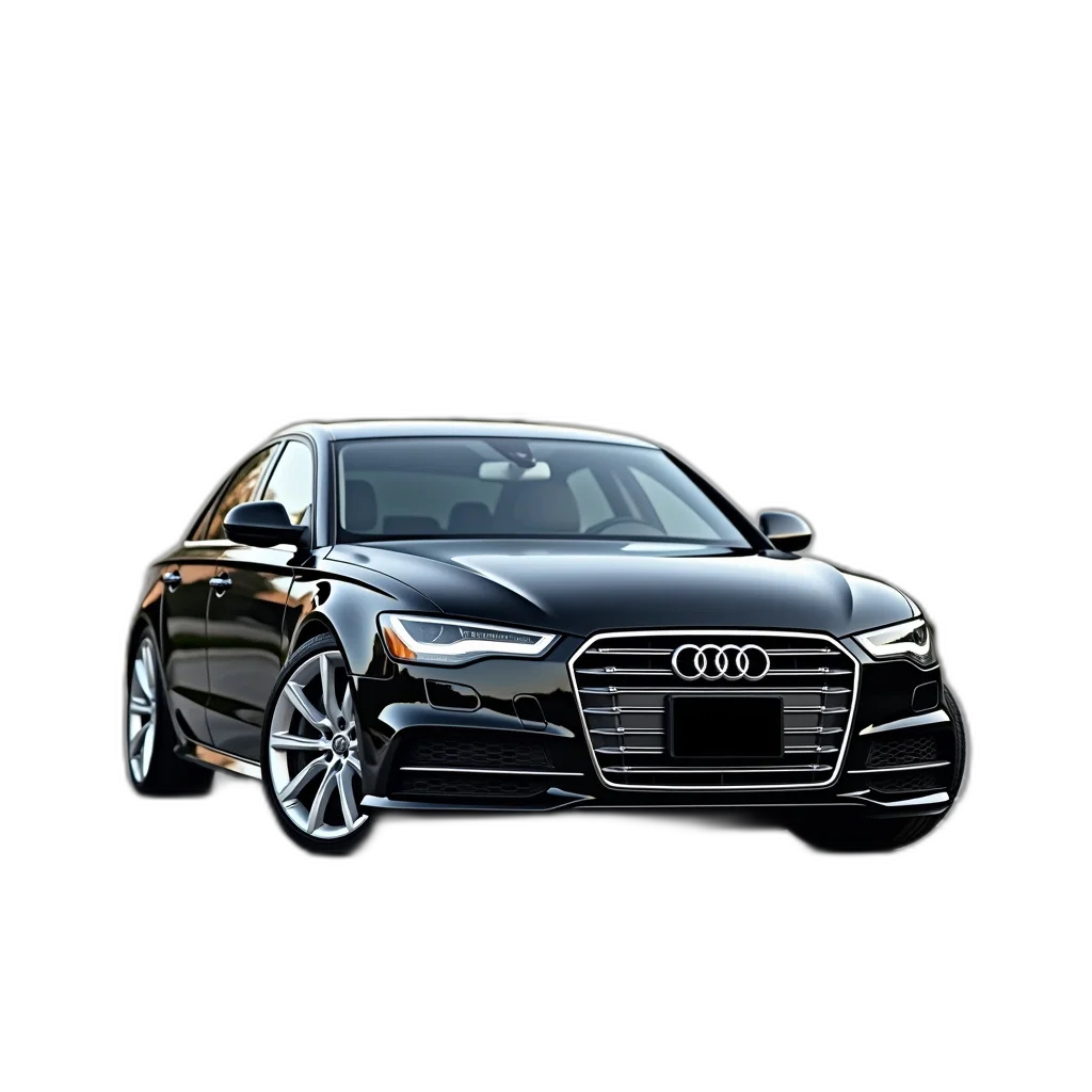 car, photorealistic, 3d render, black transparent PNG cut-out