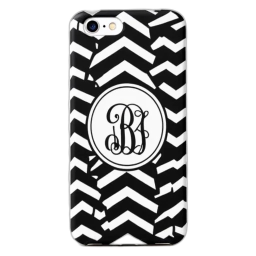 black, white, chevron, monogram transparent PNG cut-out
