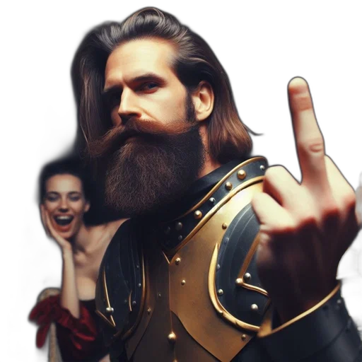 sword, hair, face, weapon transparent PNG cut-out