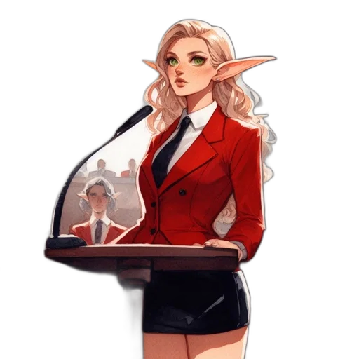 staff, dress, jacket, concept art transparent PNG cut-out
