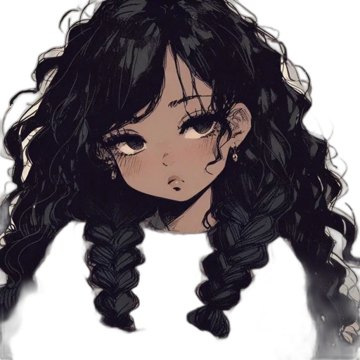 hair, face, crown, staff transparent PNG cut-out