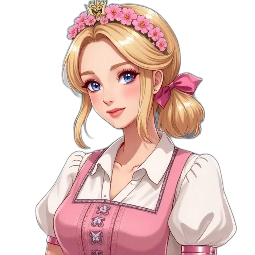 staff, dress, crown, pixel art transparent PNG cut-out