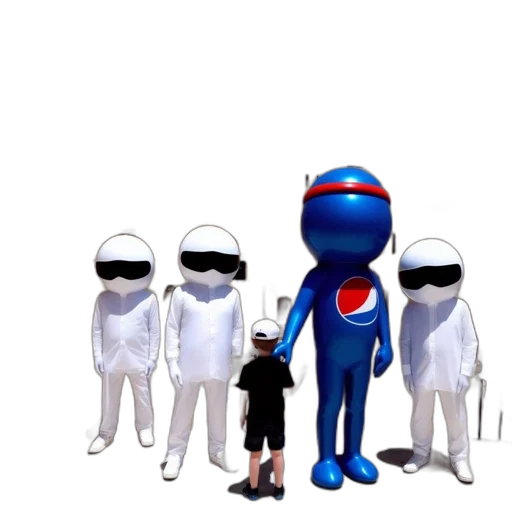 robot, staff, bottle, mask transparent PNG cut-out