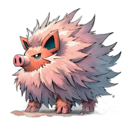 creature, animal, hair, staff transparent PNG cut-out