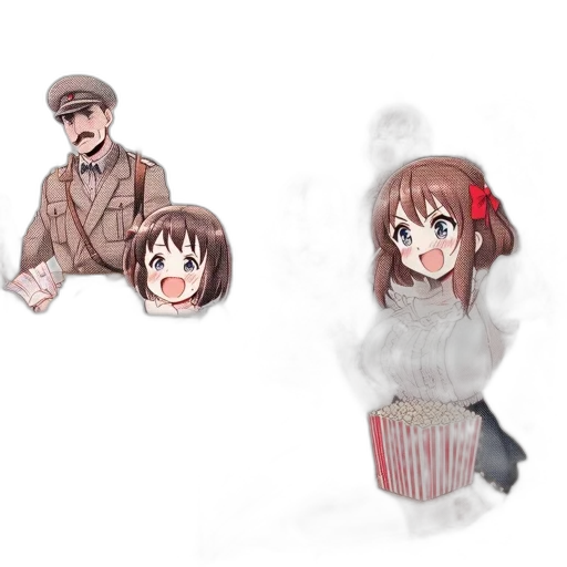 creature, hat, weapon, jacket transparent PNG cut-out