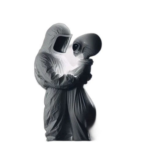 mask, jacket, robot, creature transparent PNG cut-out