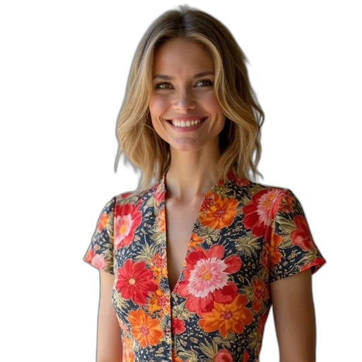 dress, jacket, staff, face transparent PNG cut-out