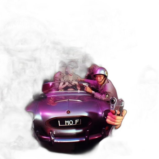 car, weapon, concept art, vaporwave transparent PNG cut-out