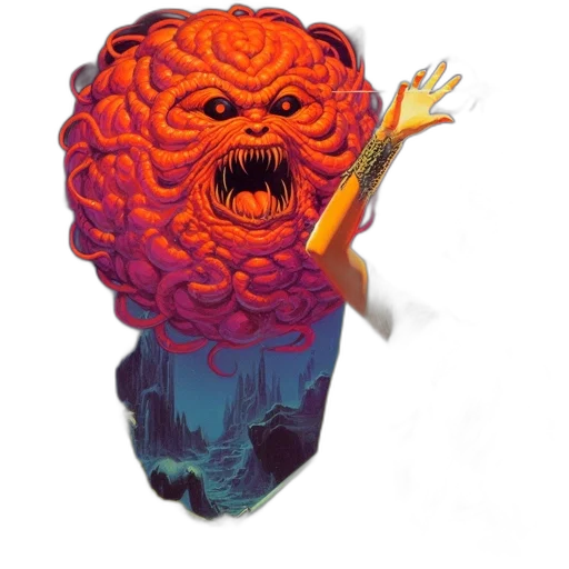 creature, mask, face, hair transparent PNG cut-out