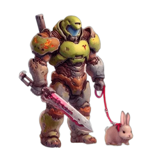 weapon, robot, concept art, 3d render transparent PNG cut-out