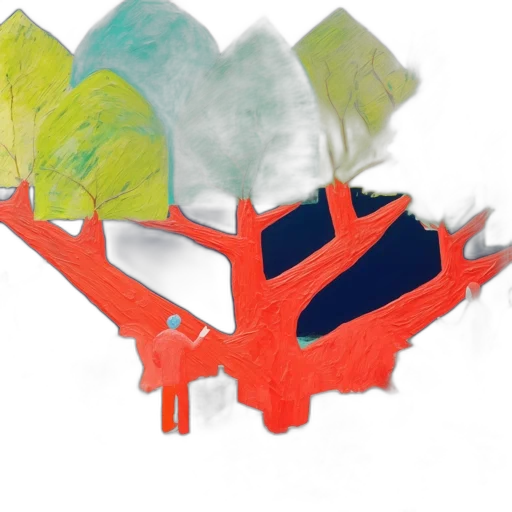 umbrella, mask, tree, concept art transparent PNG cut-out