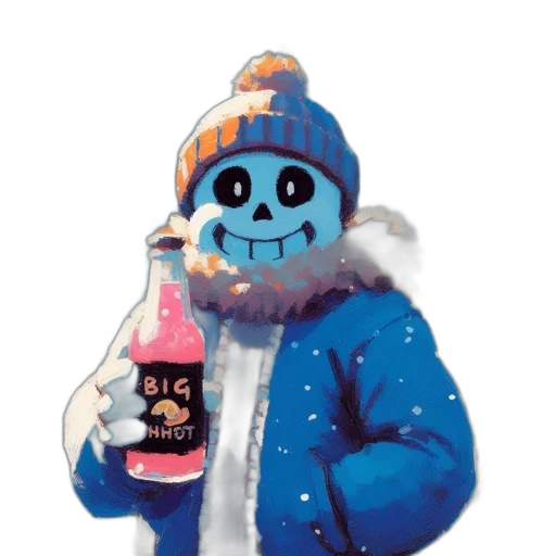 jacket, bottle, creature, face transparent PNG cut-out