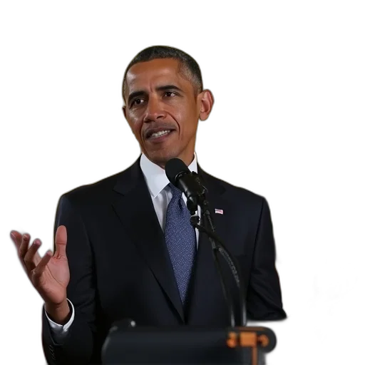 staff, face, 3d render, obama transparent PNG cut-out