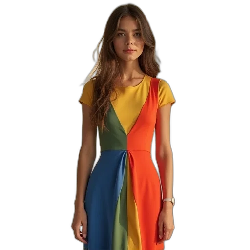 dress, jacket, colorful, neon transparent PNG cut-out