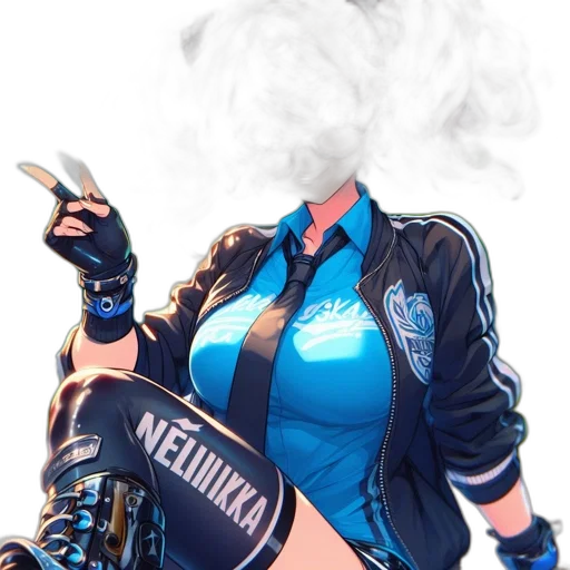 jacket, staff, weapon, face transparent PNG cut-out