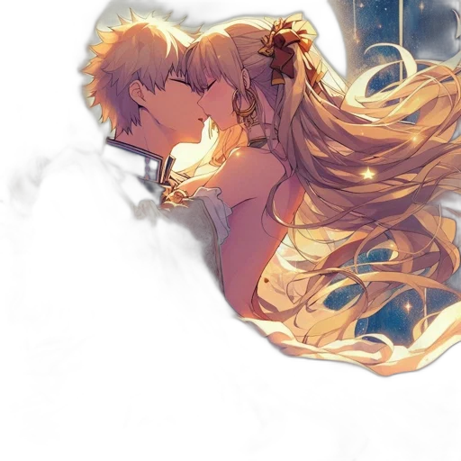 crown, anime, watercolor, fantasy art transparent PNG cut-out