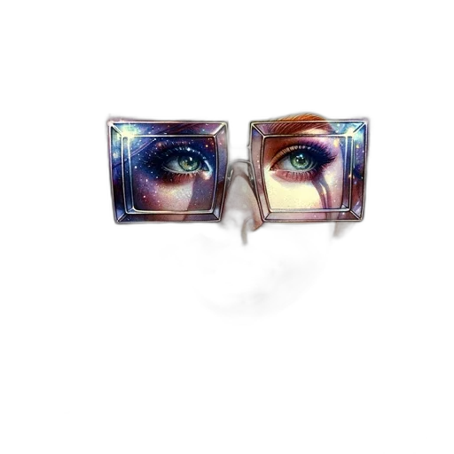 jewelry, face, mask, vaporwave transparent PNG cut-out