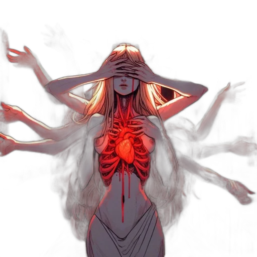 dress, creature, mask, concept art transparent PNG cut-out