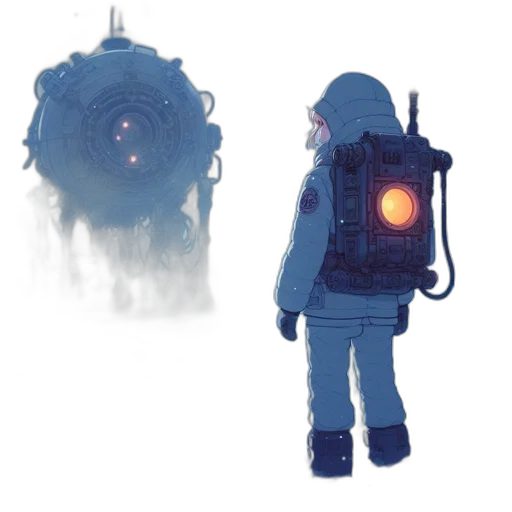robot, jacket, creature, mask transparent PNG cut-out