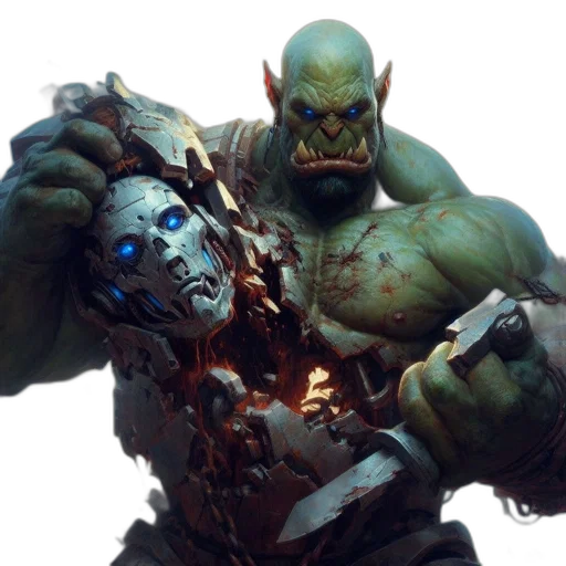 concept art, comic book art, 3d render, fantasy art transparent PNG cut-out