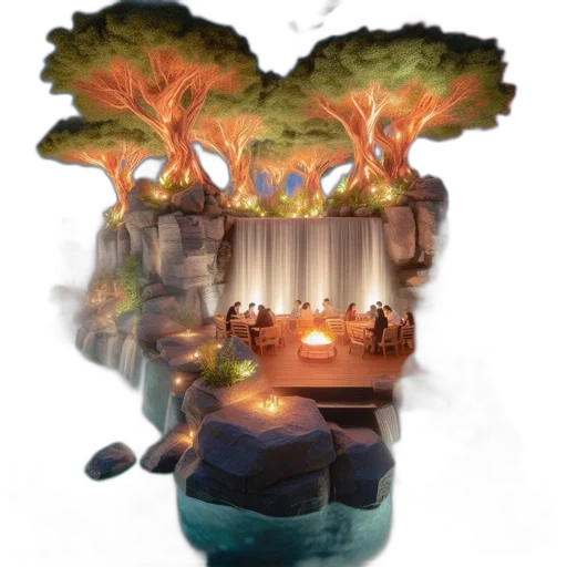 crown, tree, concept art, 3d render transparent PNG cut-out
