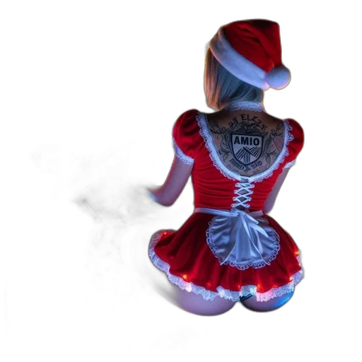 dress, robot, hat, 3d render transparent PNG cut-out