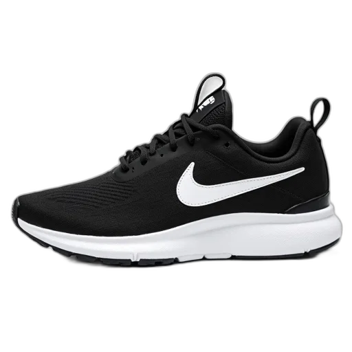 shoes, black, white, sneaker transparent PNG cut-out