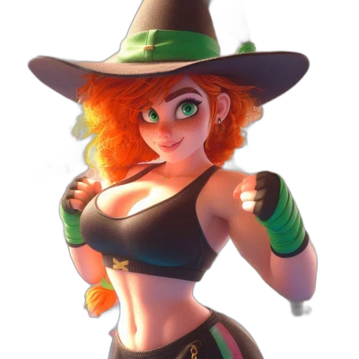 hat, staff, weapon, dress transparent PNG cut-out